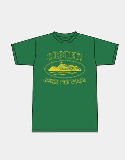 Corteiz 2019 OG Alcatraz T-Shirt Waldgrün