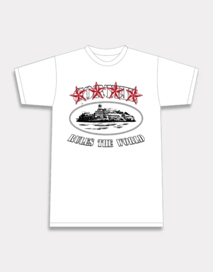 Corteiz 4Starz Alcatraz T-Shirt Weiß