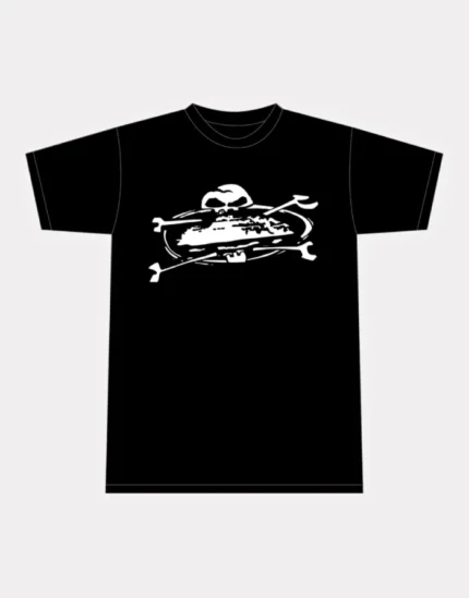 Corteiz Alcatraz Skull T-Shirt Schwarz