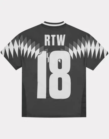 Corteiz Club RTW Fußball-T-Shirt Schwarz