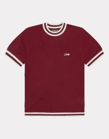 Corteiz Deala Knit T-Shirt Burgundy