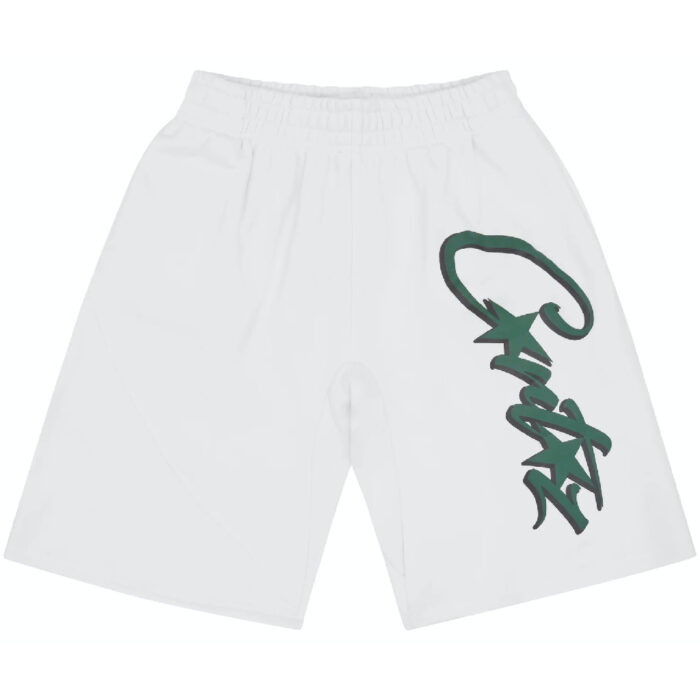 Corteiz Allstarz Shorts in Weiß/Grün